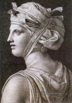 Frau in einem Turban Neoklassizismus Jacques Louis David Ölgemälde